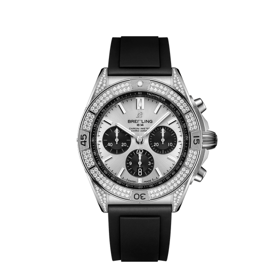 Breitling Replica Watch Chronomat B01 42, Stainless Steel and Diamonds, AB0134721G1S1